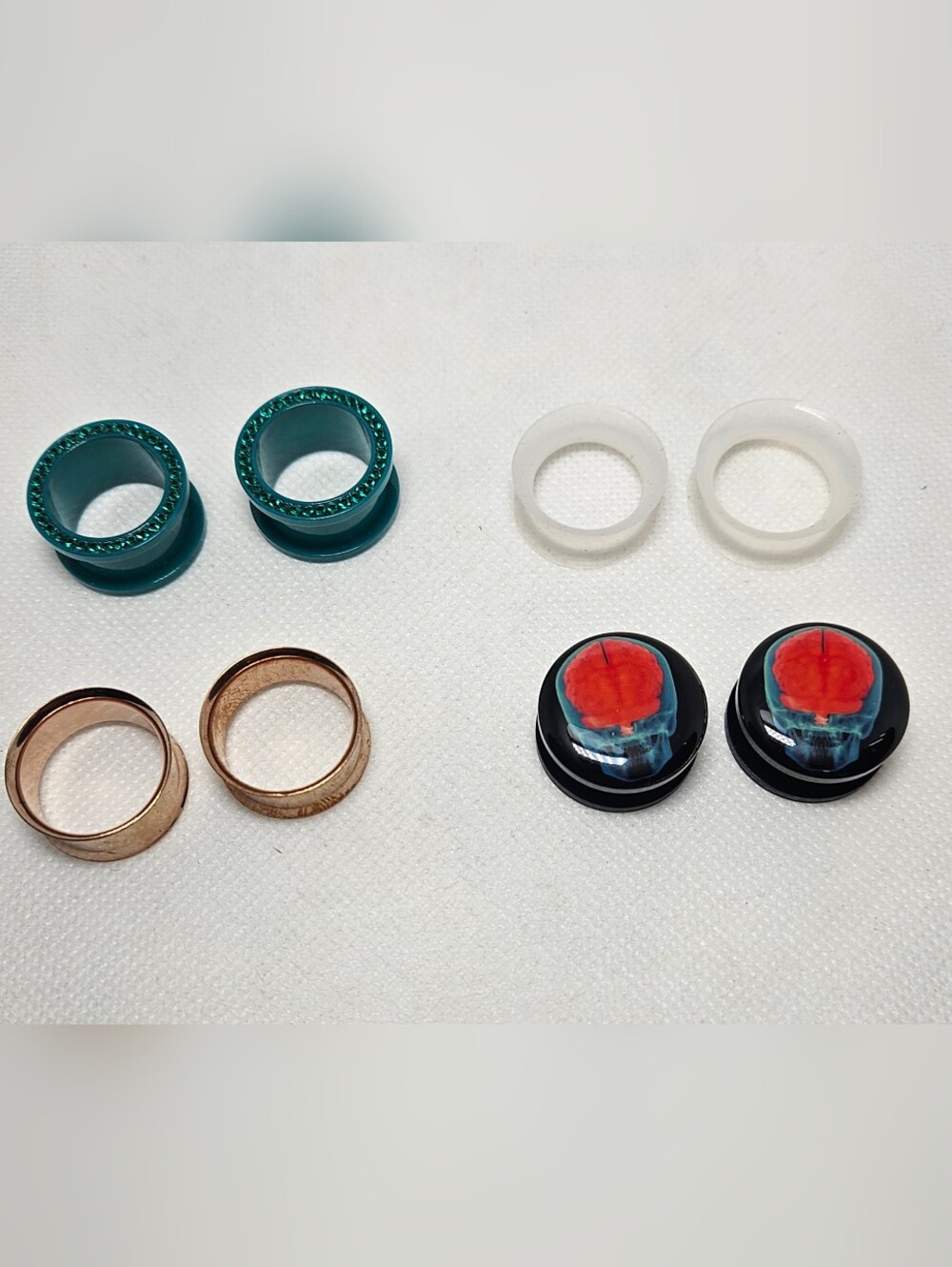 Ear Gauges 3/4 - 19MM Plugs Tunnels 4 Pair Body Jewelry